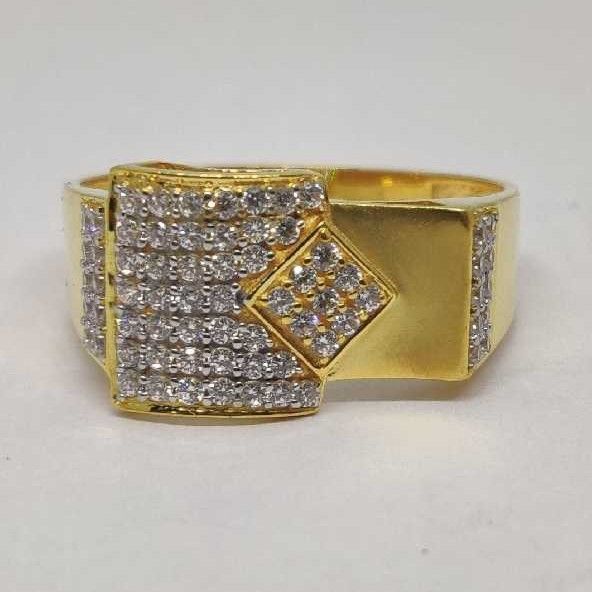 22k Gents Fancy Gold Ring Gr-28609