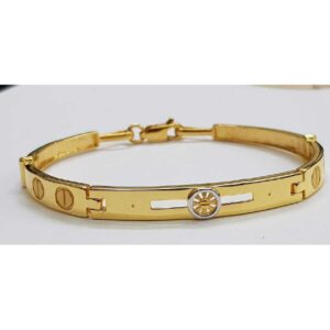 22k Gents Fancy Gold Kada G-3455
