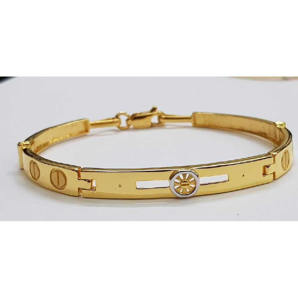 22k Gents Fancy Gold Kada G-3455