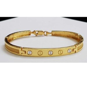22k Gents Fancy Gold Kada G-3441