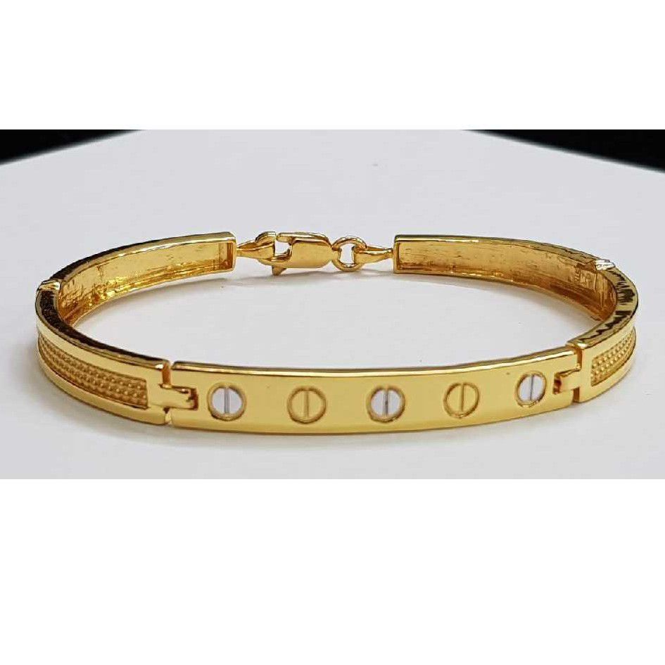 22k Gents Fancy Gold Kada G-3441