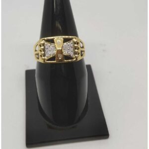 22k Gents Fancy Gold Ring Gr-28605