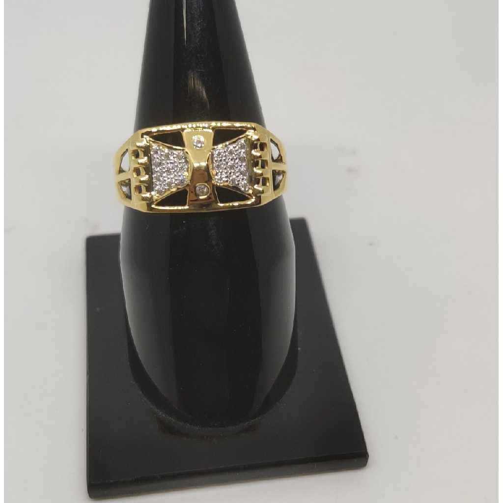22k Gents Fancy Gold Ring Gr-28605