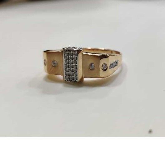 18k gents fancy rose gold ring gr-31326