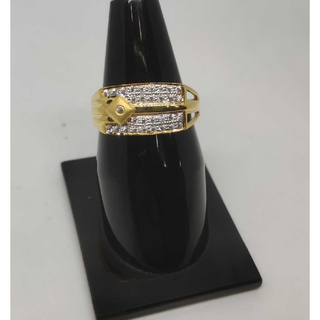 22k Gents Fancy Gold Ring Gr-28593