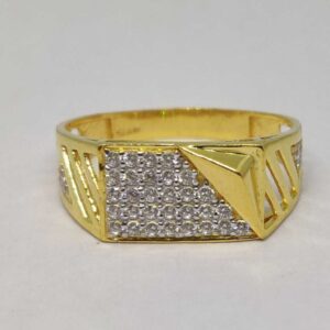 22k Gents Fancy Gold Ring Gr-28592
