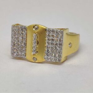 22k Gents Fancy Gold Ring Gr-28588