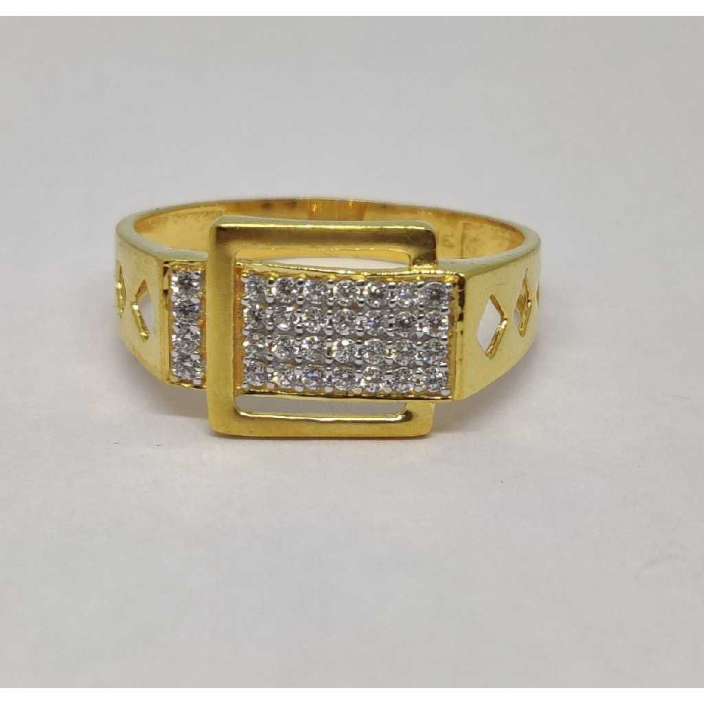 22k Gents Fancy Gold Ring Gr-28585