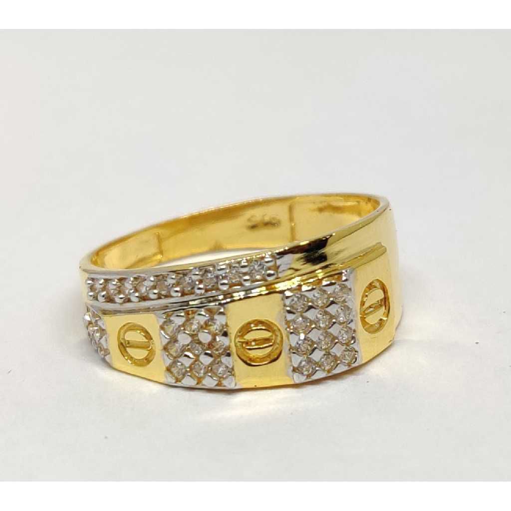 22k Gents Fancy Gold Ring Gr-28584