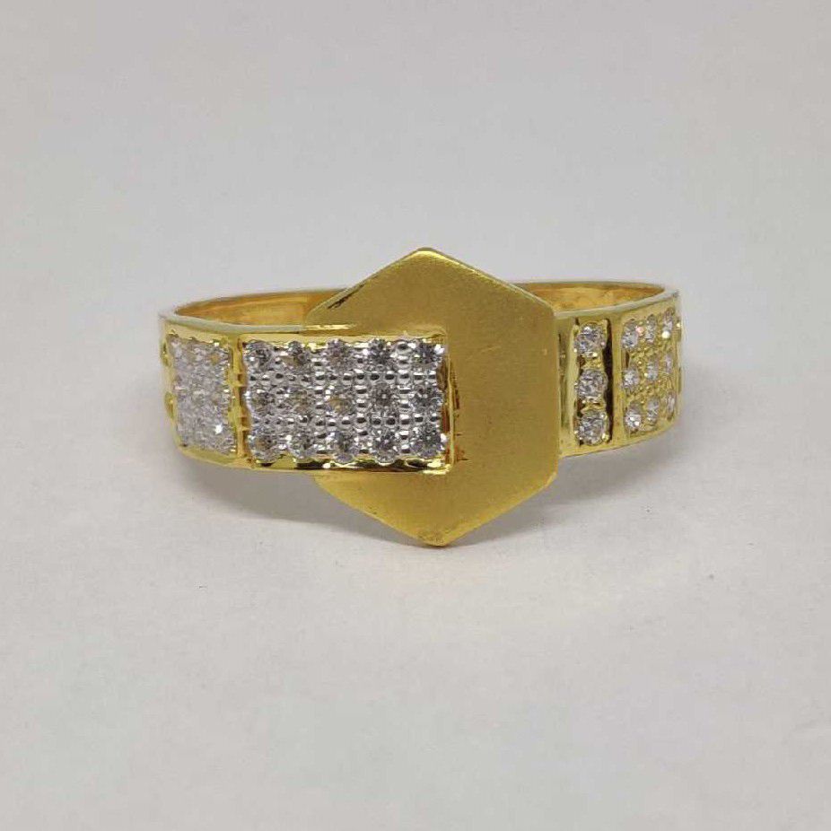 22k Gents Fancy Gold Ring Gr-28578