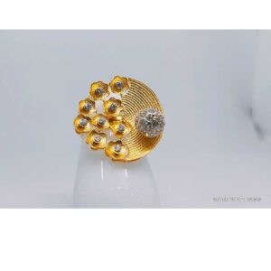 18k Ladies Fancy Gold Ring Lr-24076