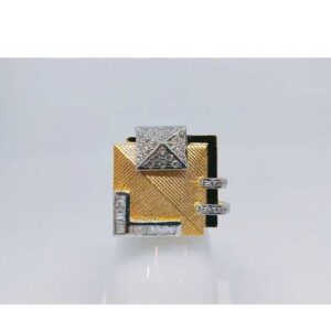18k Ladies Fancy Gold Ring Lr-24062