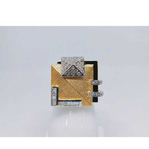 18k Ladies Fancy Gold Ring Lr-24062