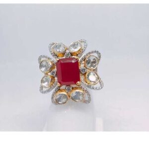 18k Ladies Exclusive Gold Ring Lr-24059