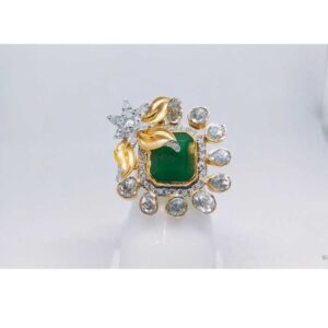 18k Ladies Fancy Gold Ring Lr-24055