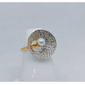 18k Ladies Fancy Gold Italian Ring Lr-24046
