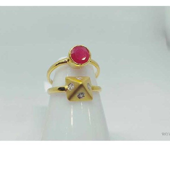 18k Ladies Fancy Gold Ring Lr-24042