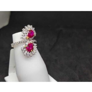 18k Ladies Fancy Gold Italian Ring Lr-24032