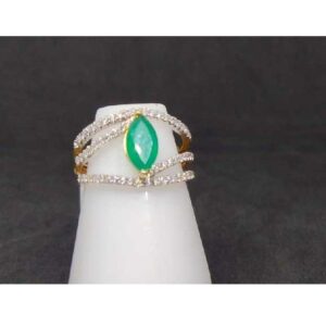 18Kt Cz Ladies Fancy Gold Ring lr-24021