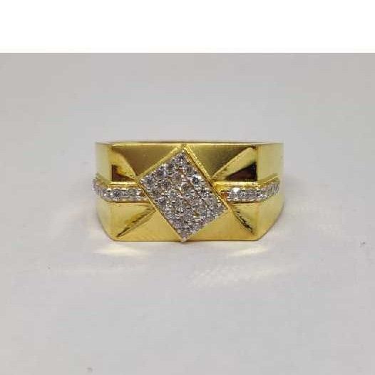 22k Gents Fancy Gold Ring Gr-28572