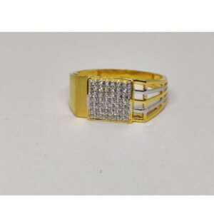 22k Gents Fancy Gold Ring Gr-28558