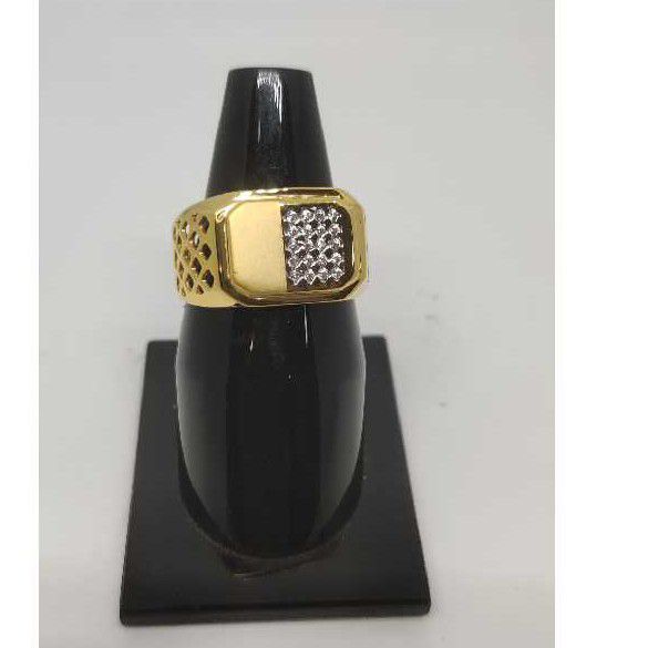 22k Gents Fancy Gold Ring Gr-28555