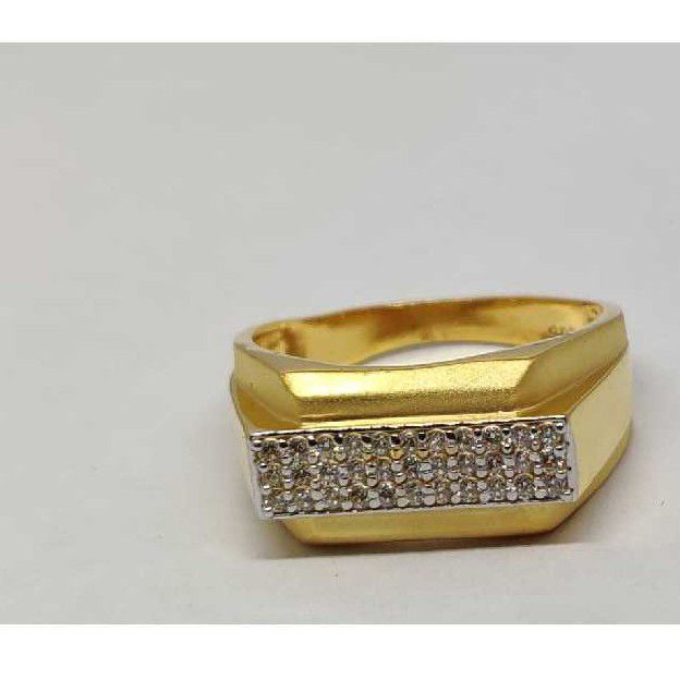 22k Gents Fancy Gold Ring Gr-28553
