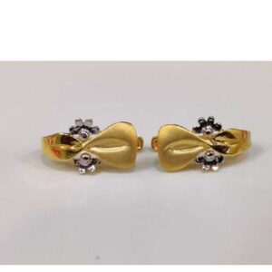 18k Ladies Fancy Gold Plain Bali Er-63123