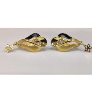 18k Ladies Fancy Gold Earring Er-63119