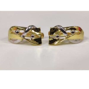 18k Ladies Fancy Gold Plain Earring Er-63118