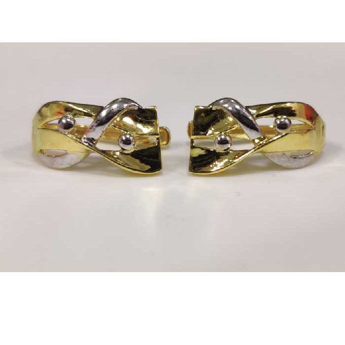 18k Ladies Fancy Gold Plain Earring Er-63118