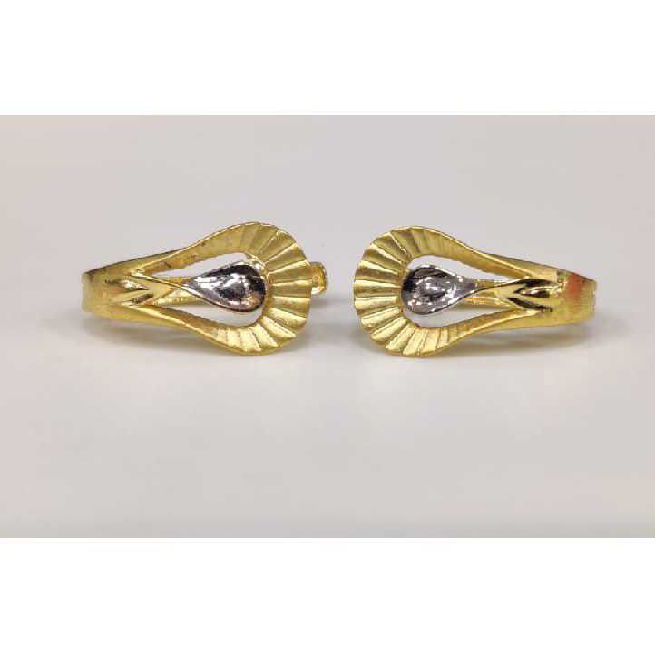 18k Ladies Fancy Gold Plain Bali Er-63116