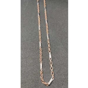 18k Gents Fancy Rose Gold Chain G-7115