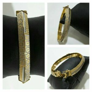 22k Gents Fancy Gold Lock Kada G-5168