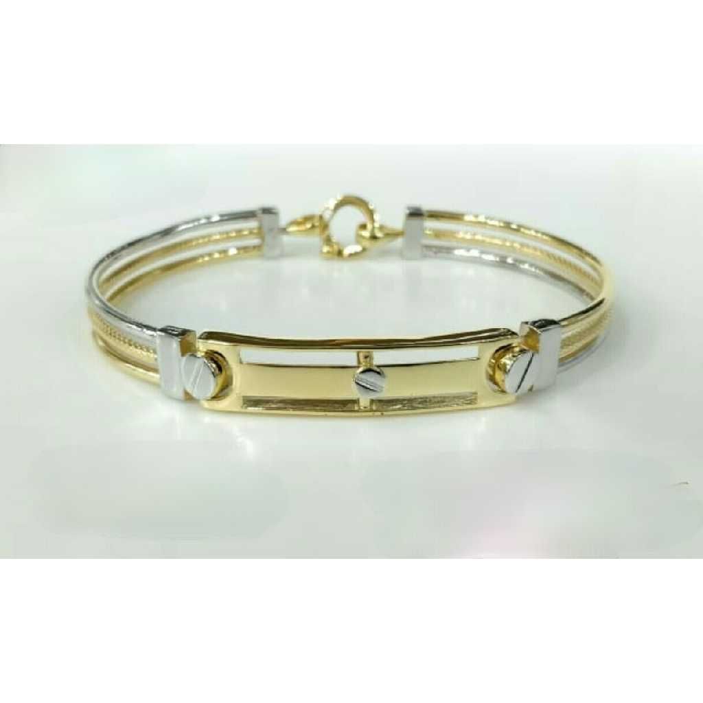 18k Gents Fancy Hollow Kada G-4109