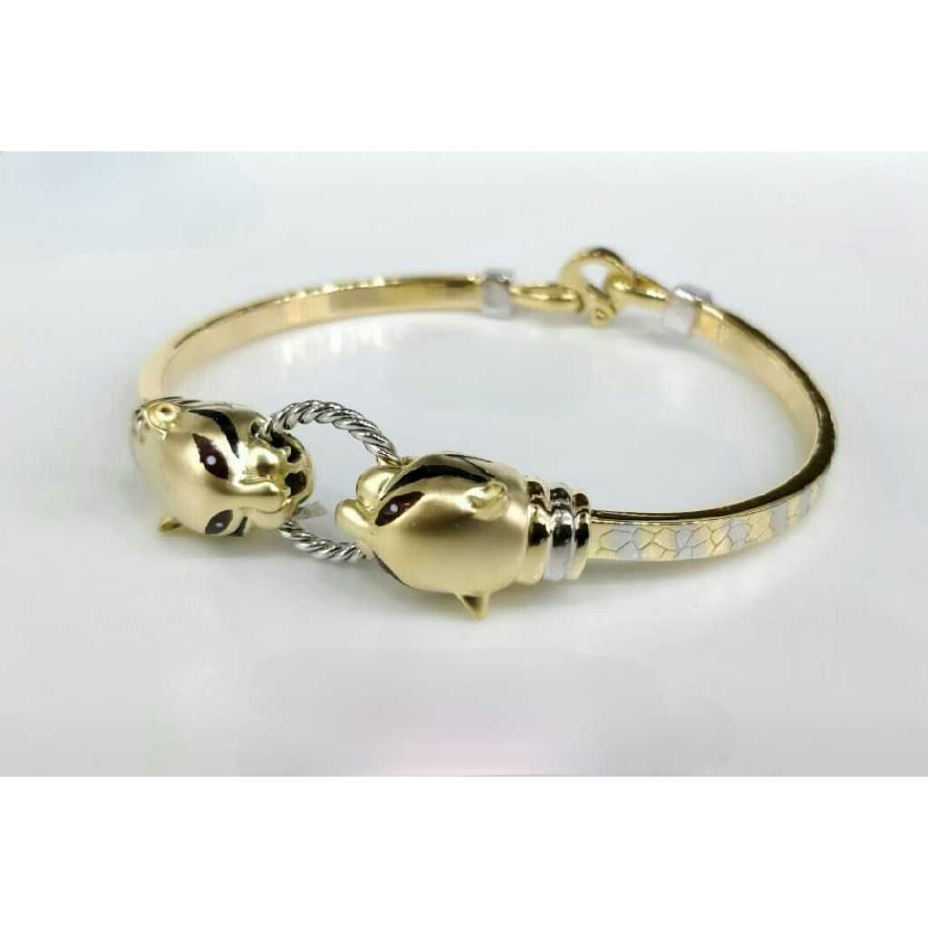 18k Gents Fancy Gold Kada G-4104