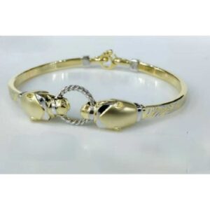 18k Gents Fancy Gold Lion Kada G-4103