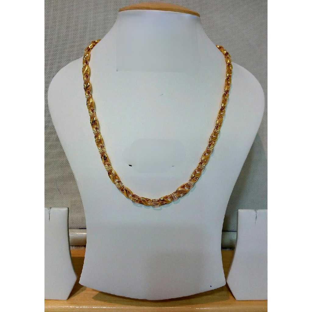 22k Gents Fancy Gold Lotus Chain G-6416