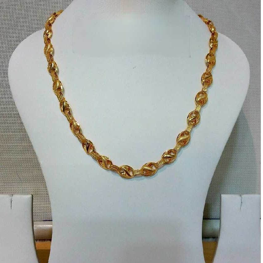 22k Gents Fancy Gold Lotus Chain G-6412