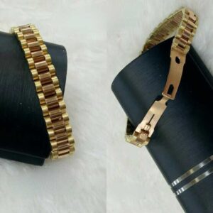 18k Gents Fancy Gold Watch Belt G-10455