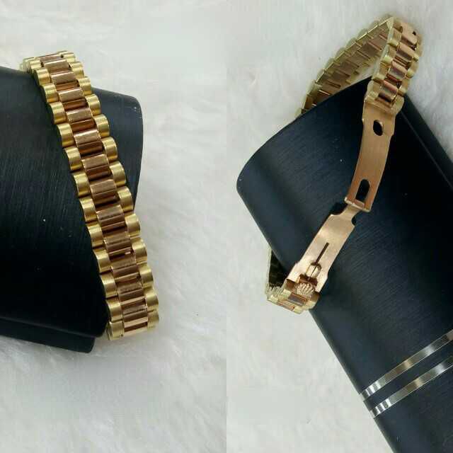 18k Gents Fancy Gold Watch Belt G-10455