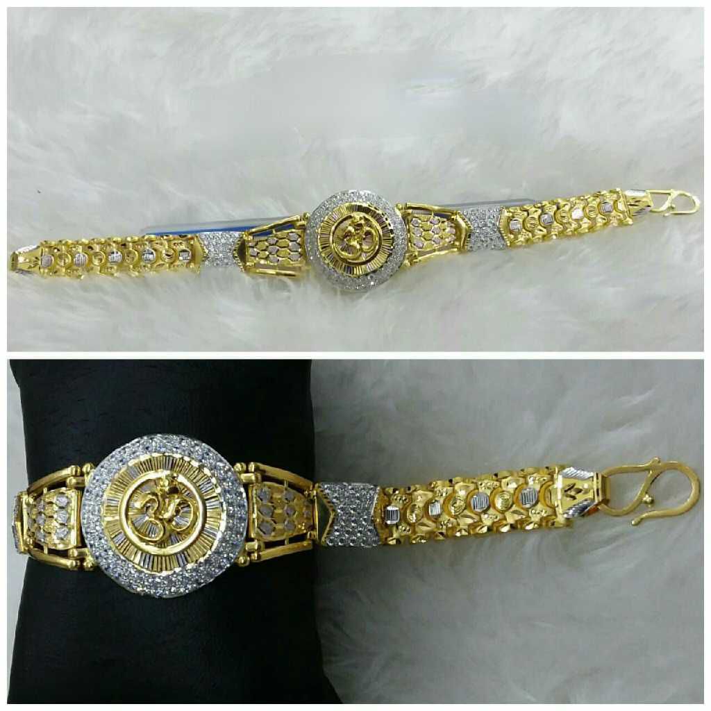 916 Gents Fancy Gold Om Bracelet G-9860