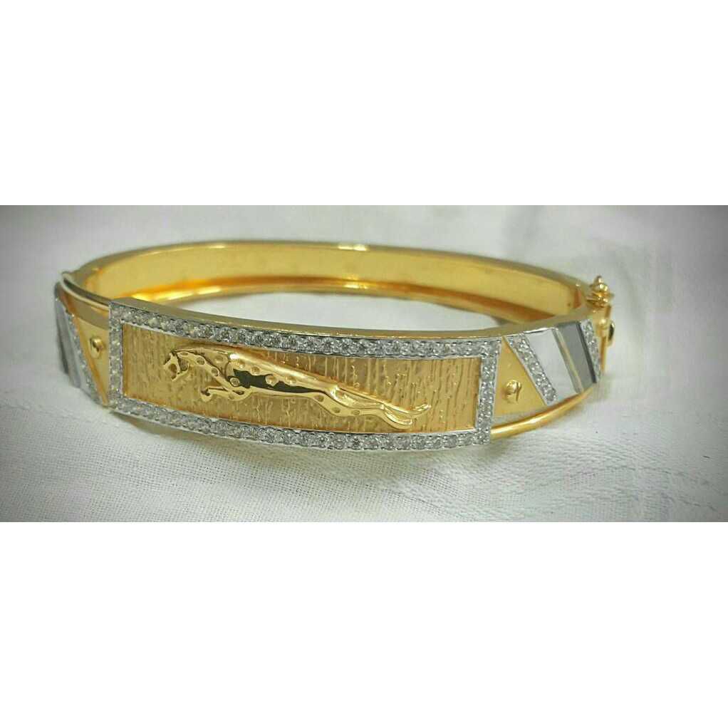 916 Gents Fancy Gold Jaguar Kada G-3720
