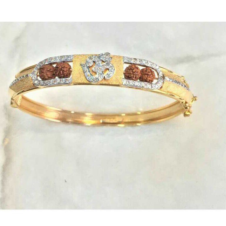 22k Gents Fancy Om Rudraksh Kada G-3709