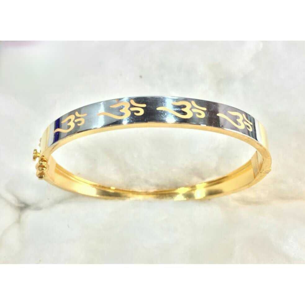 22k gents fancy gold hand made kada g-3706
