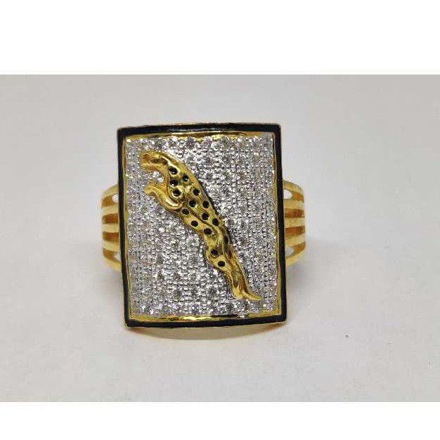 916 Gents Fancy Gold Jaguar Ring Gr-26030