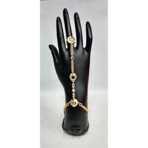22k Ladies Fancy Gold Hathfool H-58527