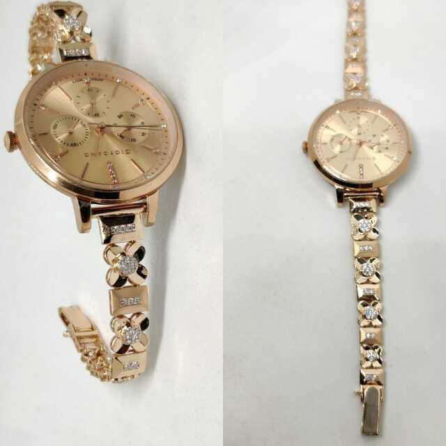 18k Ladies Fancy Rose Gold Watch G-2713