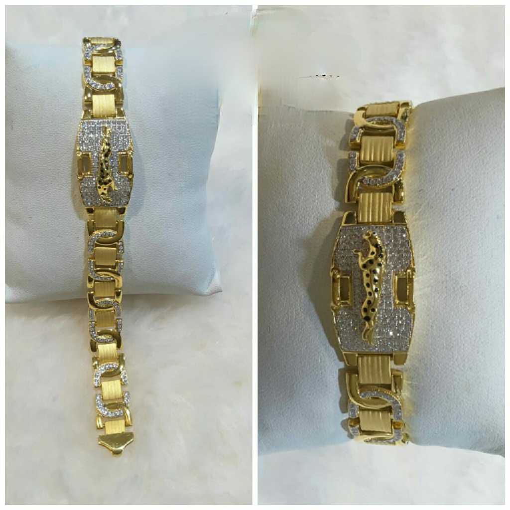 22k Gents Fancy Gold Jaguar Bracelet G-9606