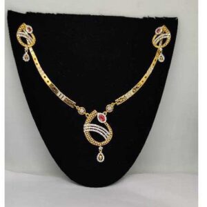 22k Ladies Fancy Gold Necklace Set S-56019